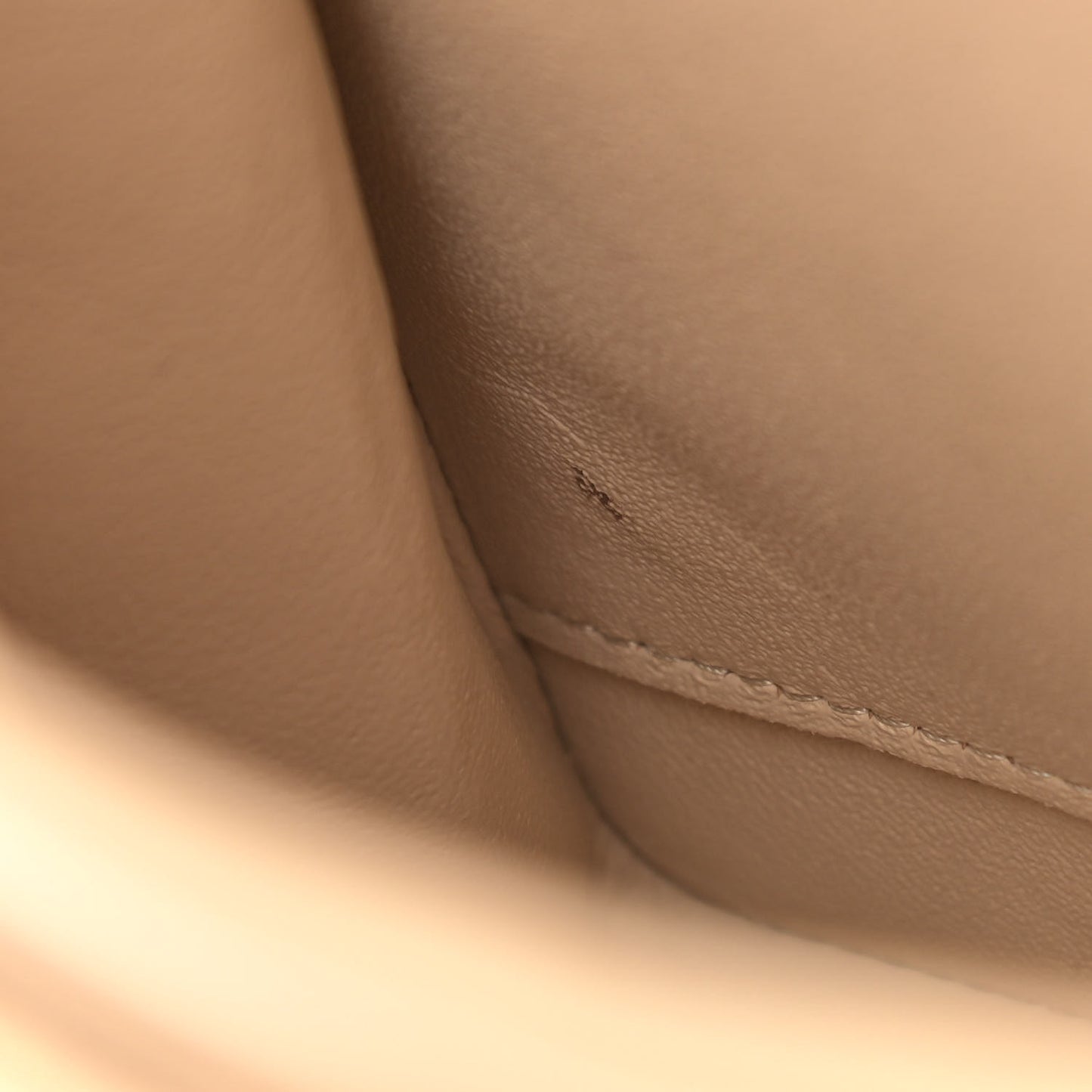 Lambskin Quilted Medium Double Flap Beige