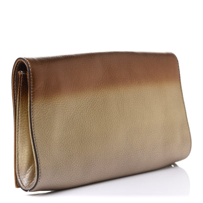 Gucci Metallic Pebbled Calfskin Medium Soho Clutch Gold Ombre 4 of 11