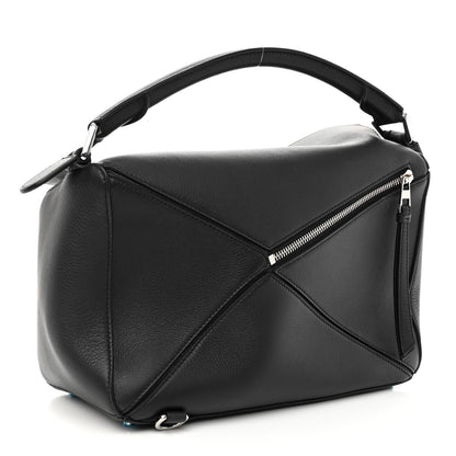 Loewe Calfskin Medium Puzzle Bag Black 3 of 9