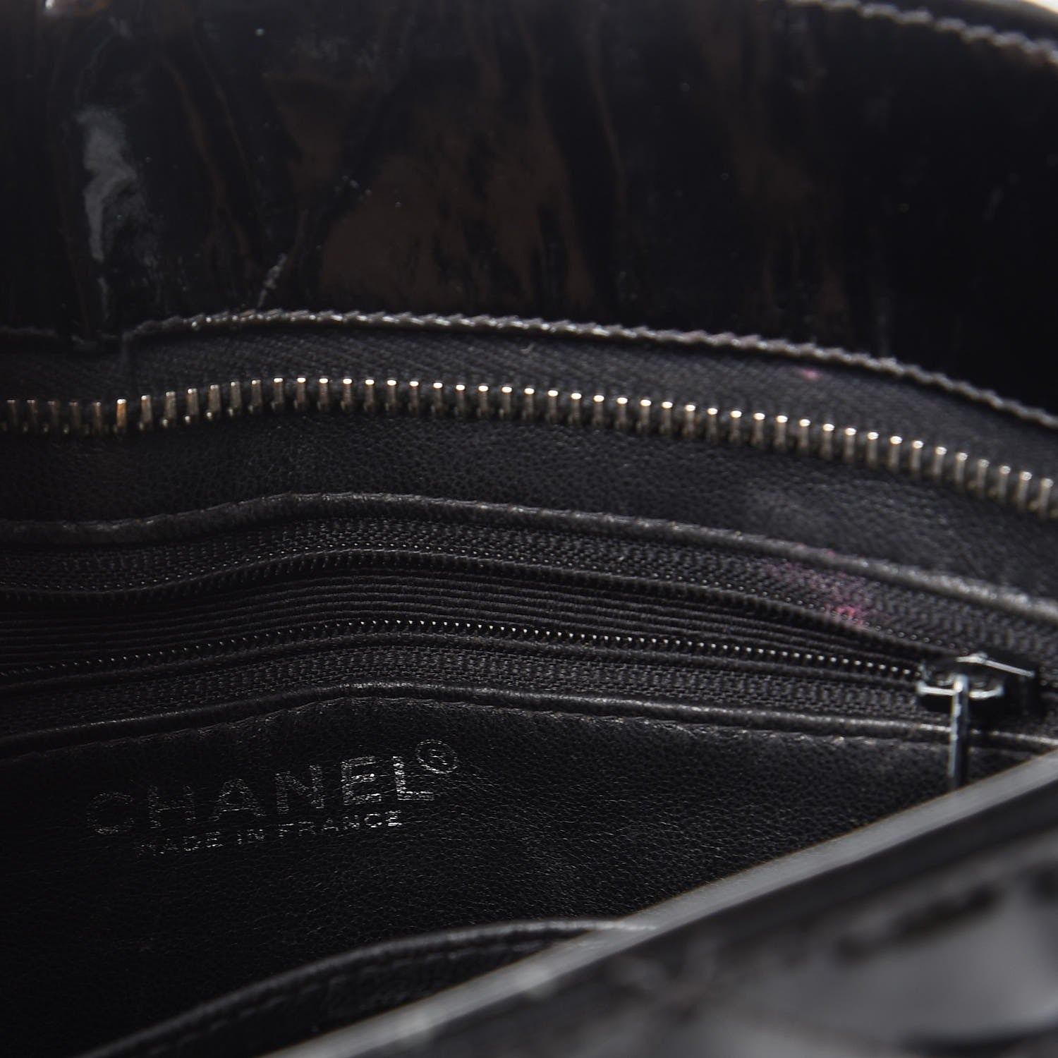 Chanel Patent Quilted Medallion Tote Bag Black 6 of 12
