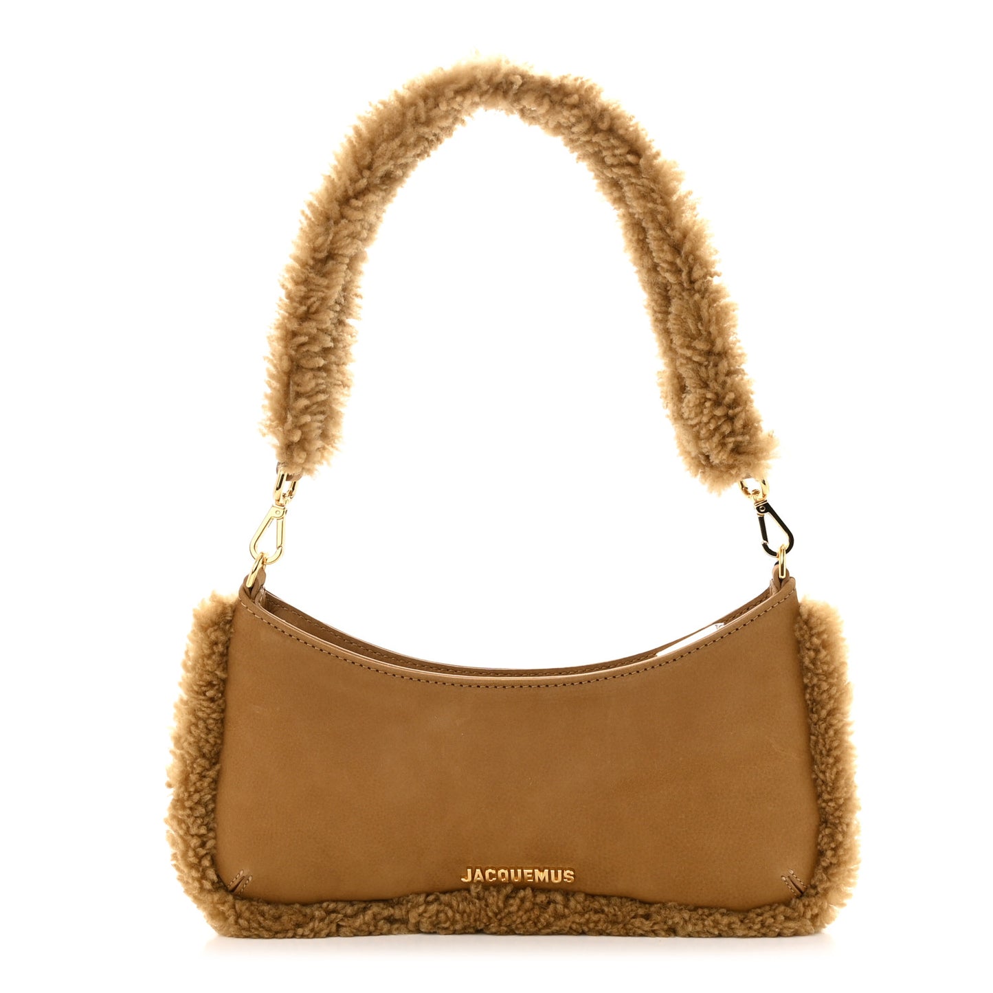 Suede Shearling Le Bisou Doux Camel