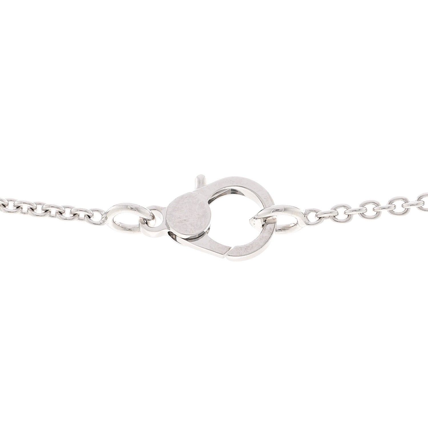 Hermes 18K White Gold Diamond Finesse Pendant Necklace 5 of 6