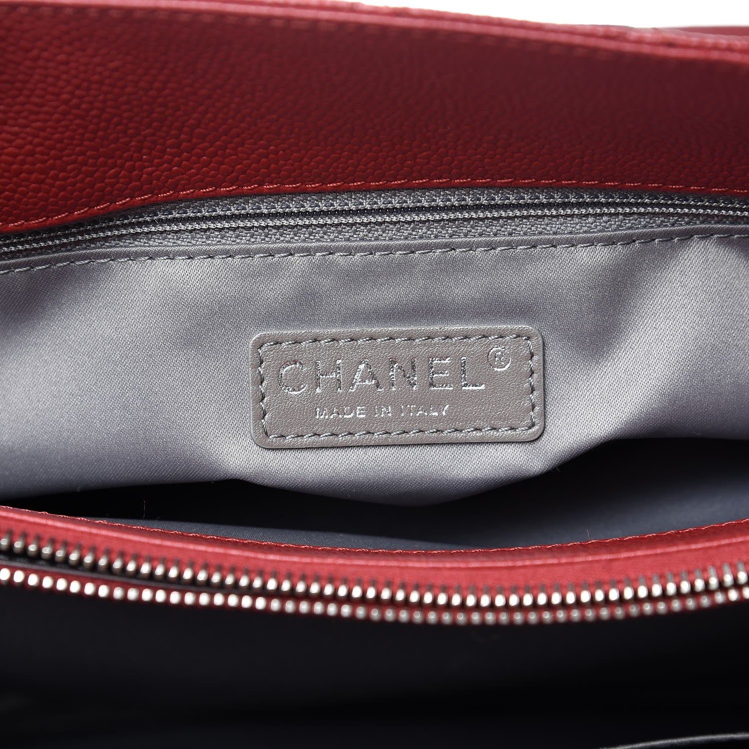 Chanel Caviar Quilted Grand Shopping Tote GST Red 6 of 11