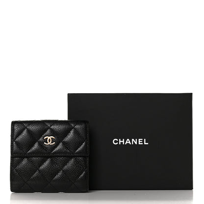 Chanel Caviar Quilted Compact French Flap Wallet Black 9 of 9