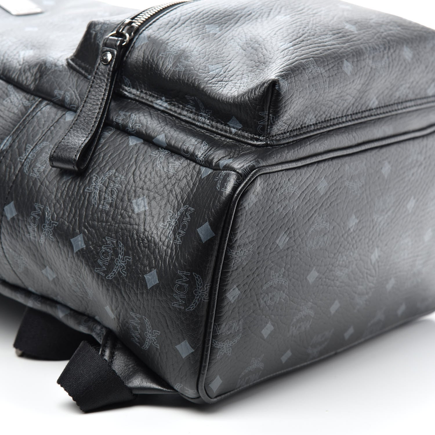 MCM Visetos Studded Medium Backpack Black 8 of 9