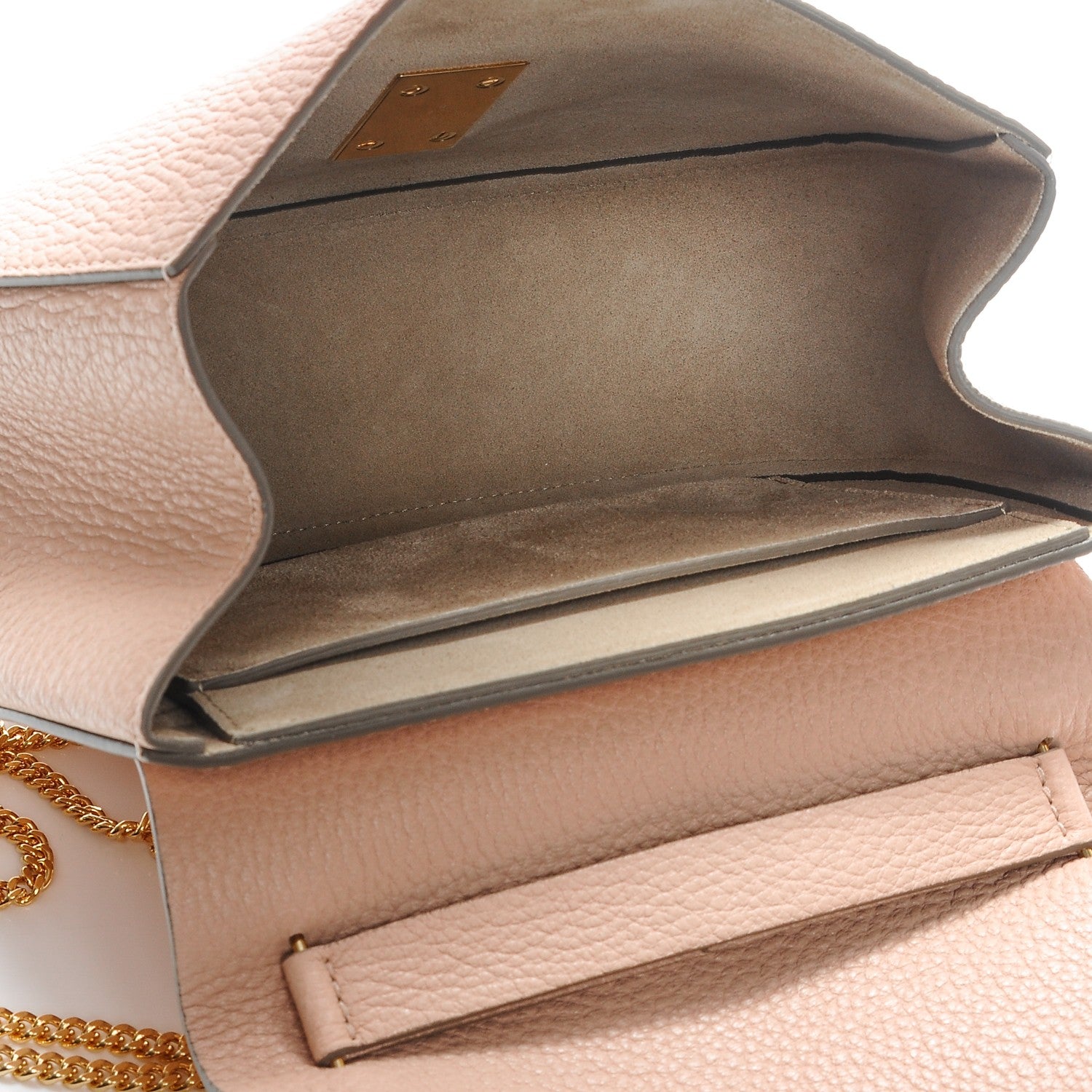 Chloe Grained Lambskin Drew Shoulder Bag Cement Pink 5 of 6