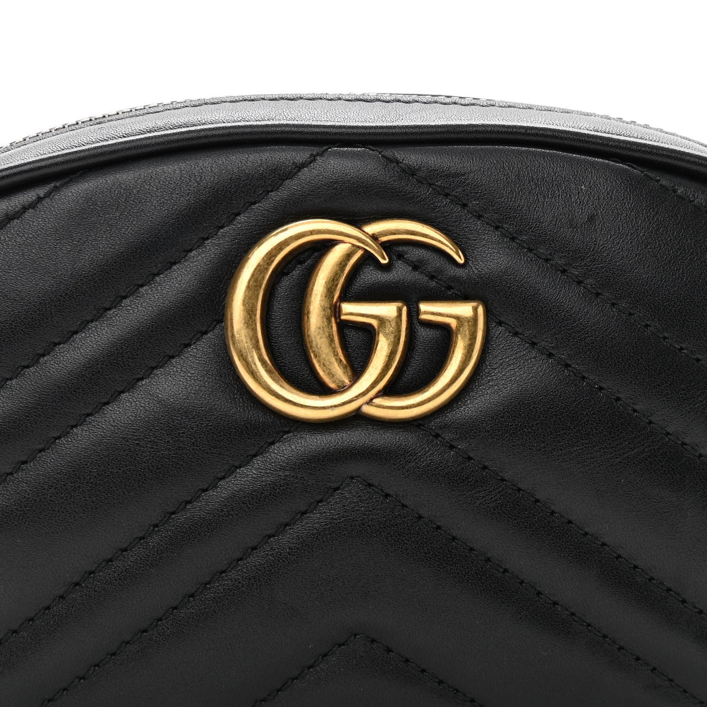 Calfskin Matelasse GG Marmont Belt Bag 95 38 Black