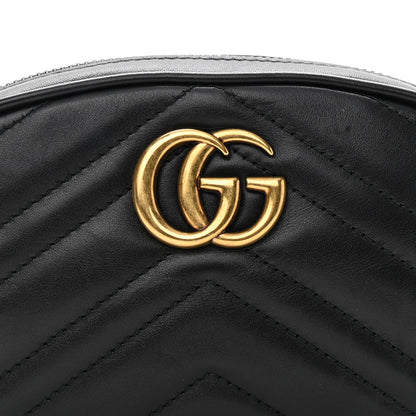 Gucci Calfskin Matelasse GG Marmont Belt Bag 95 38 Black 8 of 10