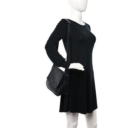 Bottega Veneta Nappa Intrecciato Small Cobble Shoulder Bag Black 2 of 14