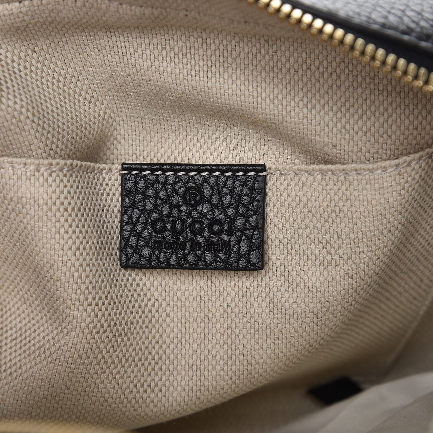 Pebbled Calfskin Small Soho Disco Bag Black