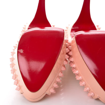 Christian Louboutin Patent Lady Peep Spikes 150 Pumps 39.5 Pink 10 of 13