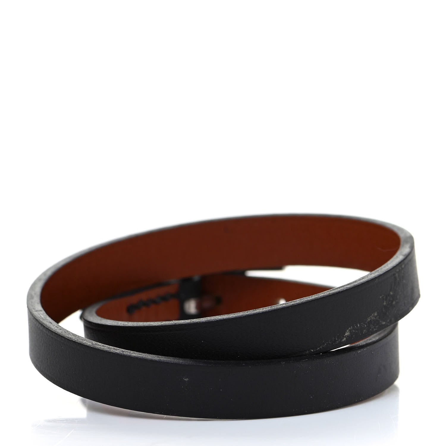 Hermes Swift Behapi Double Tour Bracelet Black Gold 3 of 5