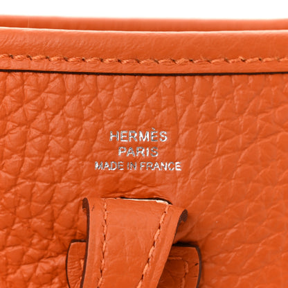 Hermes Taurillon Clemence Evelyne TPM Orange 6 of 12
