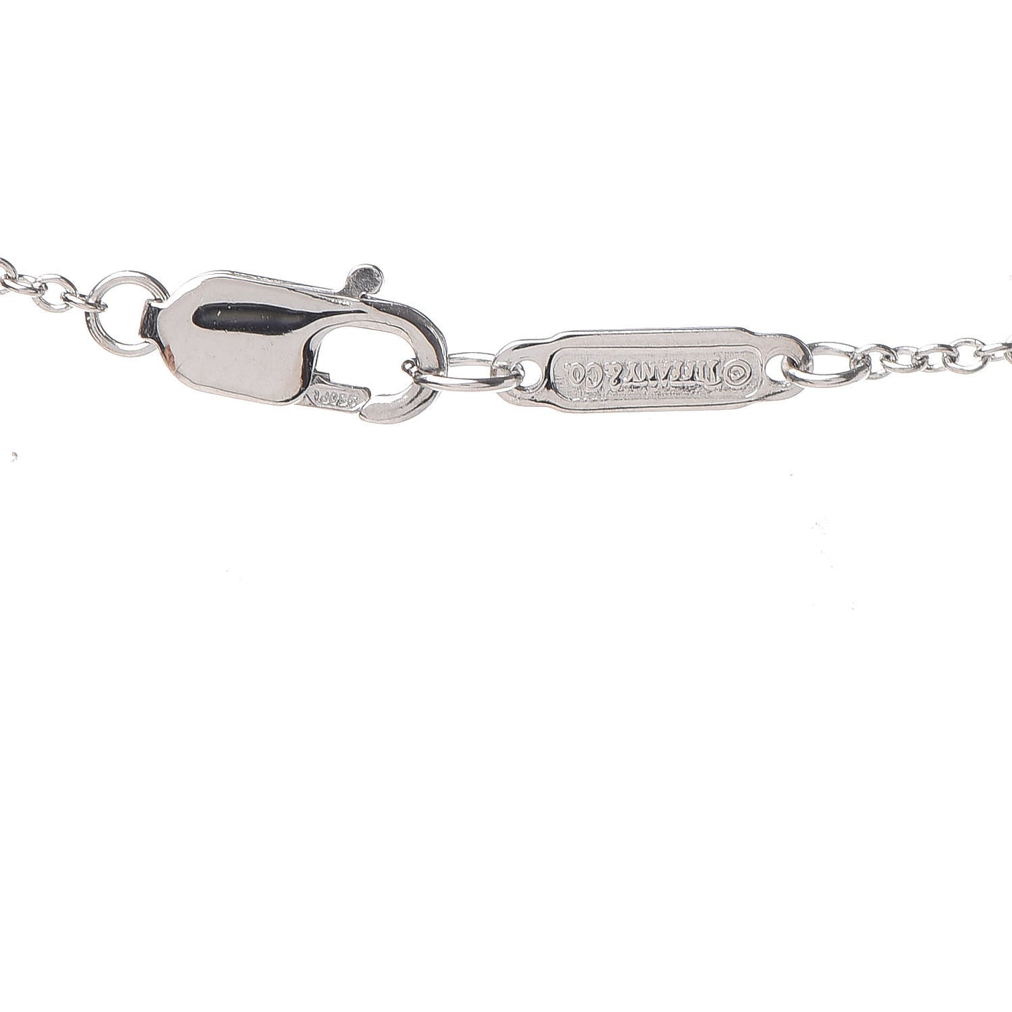 Platinum Diamond Peace Pendant Necklace
