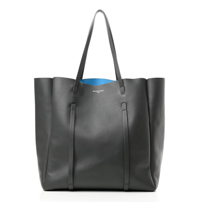 Balenciaga Veau Baltimore Double Sided Medium Everyday Tote Gris Fossile Bleu Turquoise 3 of 12