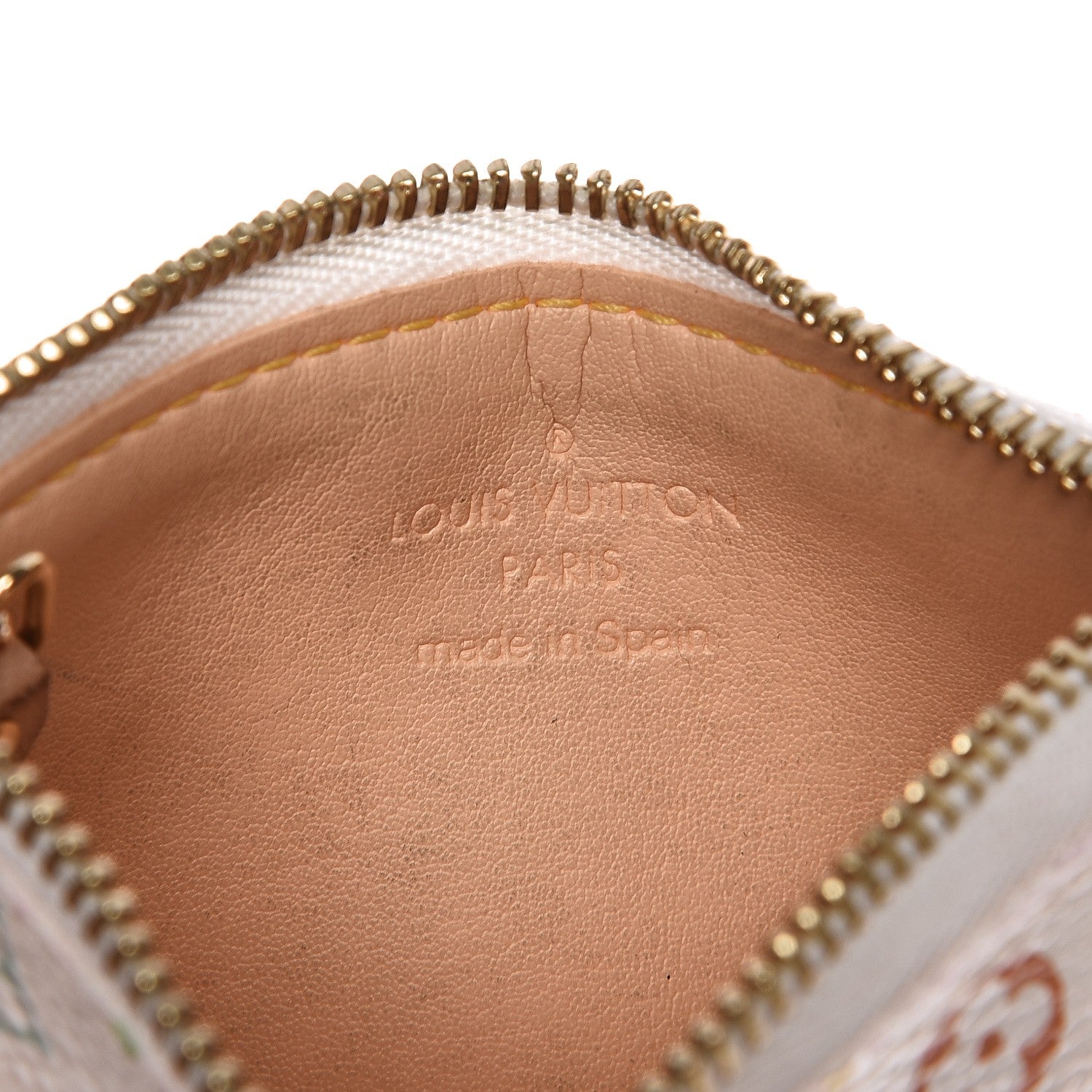 Louis Vuitton Monogram Multicolor Key Pouch White 5 of 10