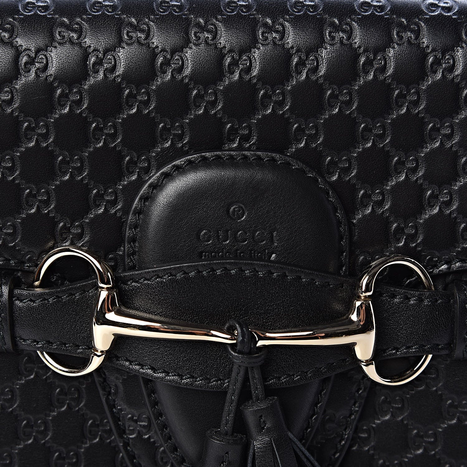 Gucci Microguccissima Medium Emily Chain Shoulder Bag Black 9 of 11