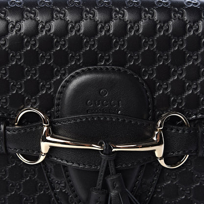 Gucci Microguccissima Medium Emily Chain Shoulder Bag Black 9 of 11
