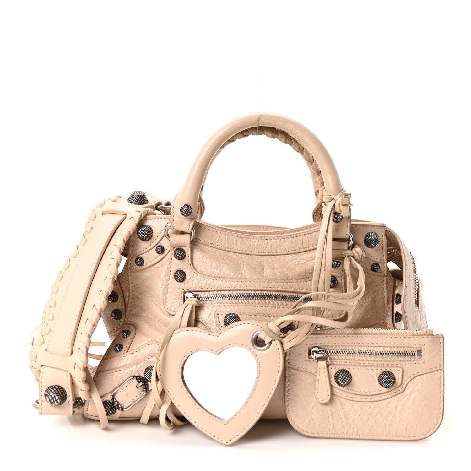 【美品】BALENCIAGA Neo Cagole XS ベージュ Balenciaga Agneau Arena Neo Cagole Handbag XS Sand Beige 1835500