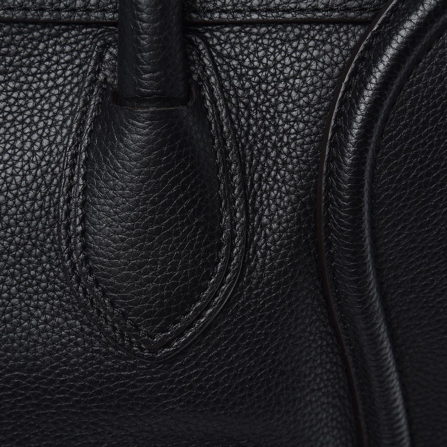 Drummed Calfskin Mini Luggage Black