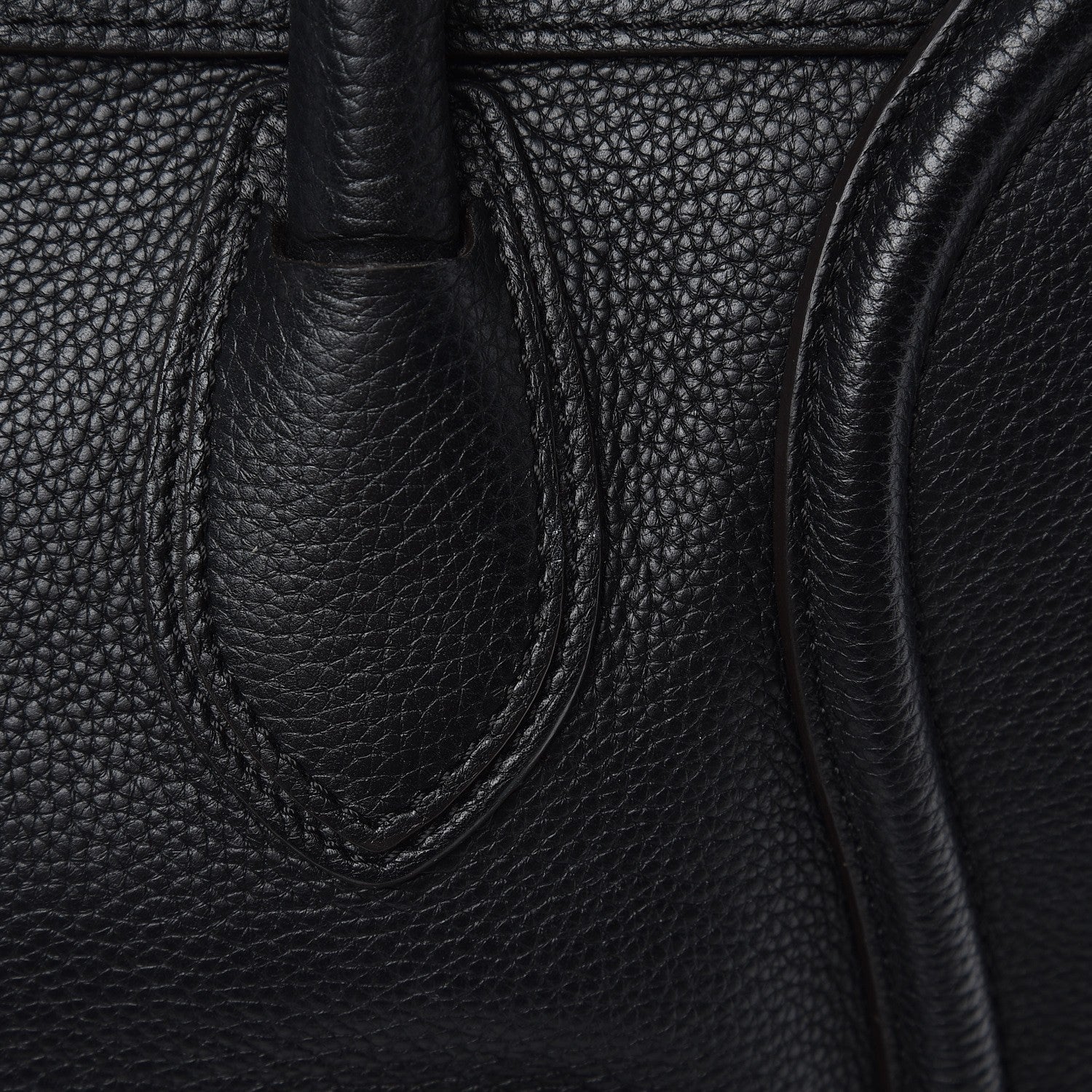Celine Drummed Calfskin Mini Luggage Black 9 of 10