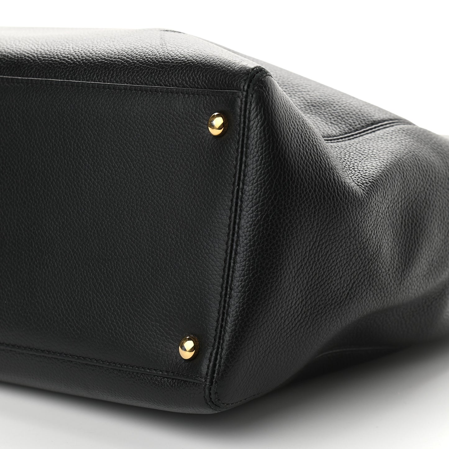 Calfskin Cerf Executive Shopper Tote Black