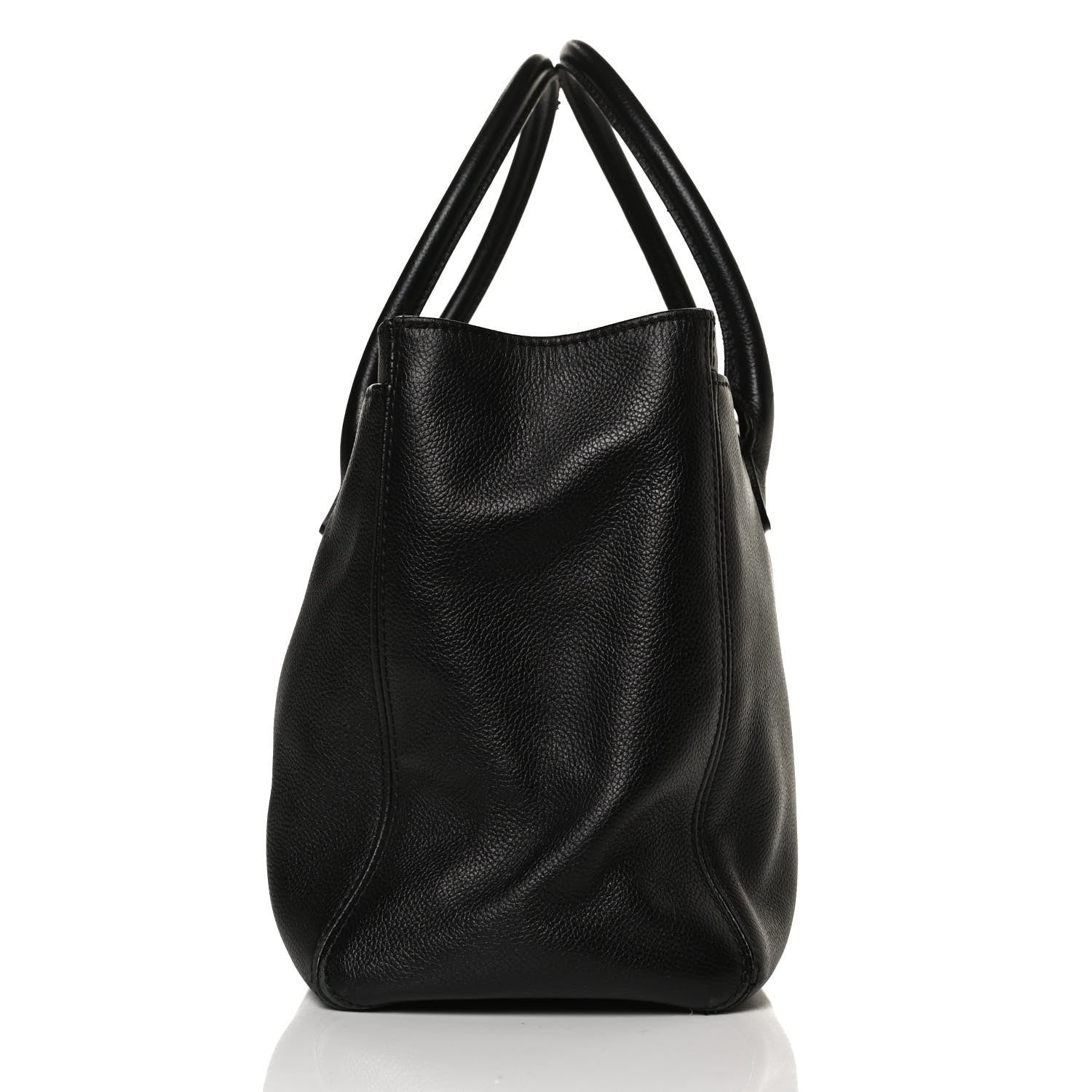 Chanel Calfskin Cerf Executive Shopper Tote Black 13 of 14