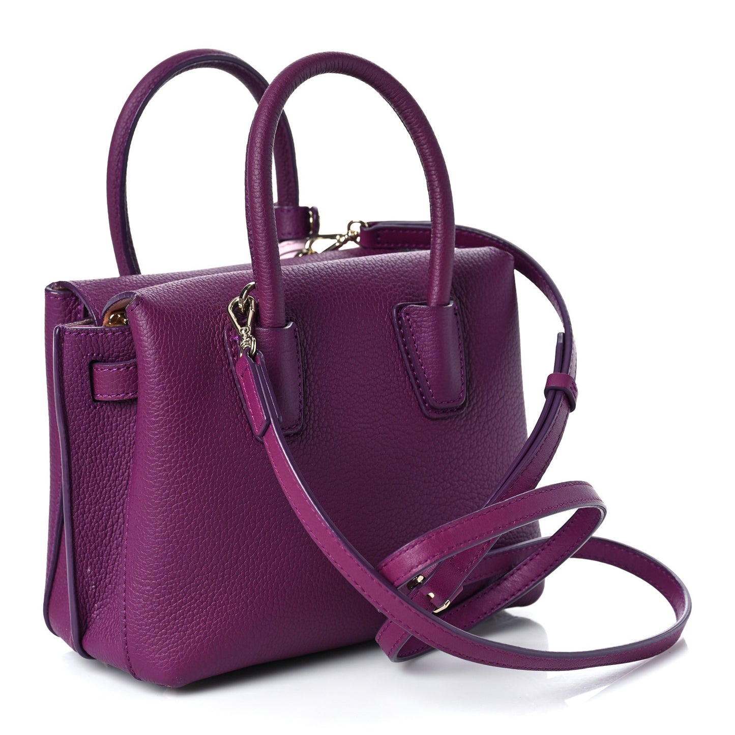 Grained Calfskin Mini Milla Tote Purple
