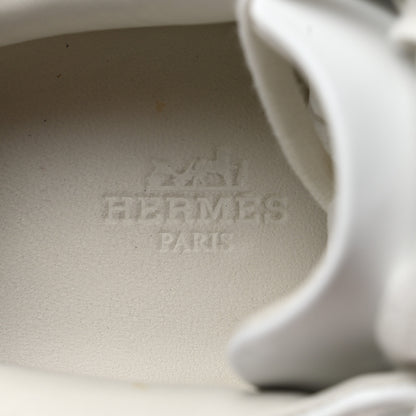 Hermes Epsom Calfskin Womens Free Sneakers 37 White 6 of 8
