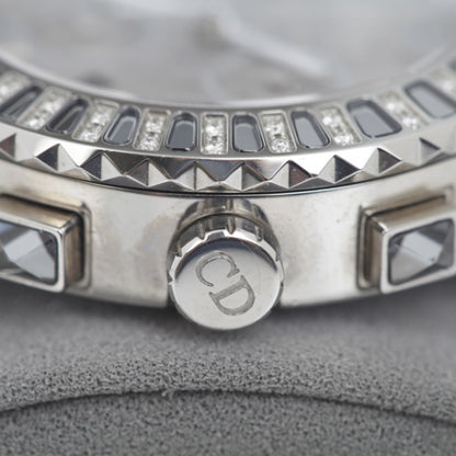 Christian Dior Stainless Steel Diamond Sapphire 38mm Christal Chronograph Quartz Watch White 7 of 16