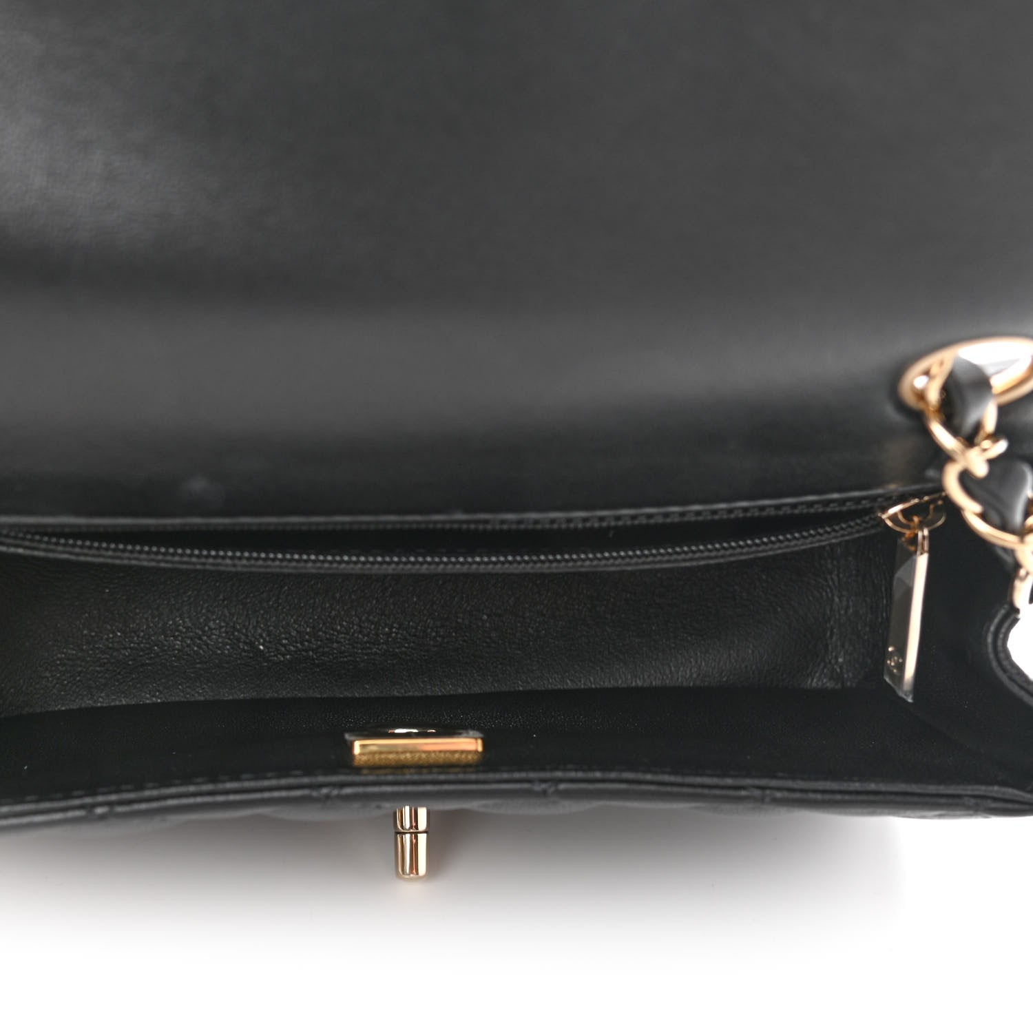 Chanel Lambskin Quilted Mini Rectangular Flap Black 5 of 9