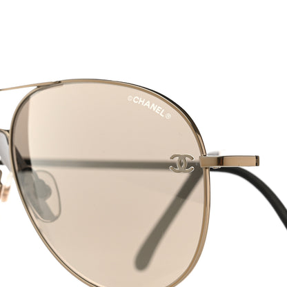 Chanel Metal Aviator CC Sunglasses 4189-T-Q Gold 7 of 7