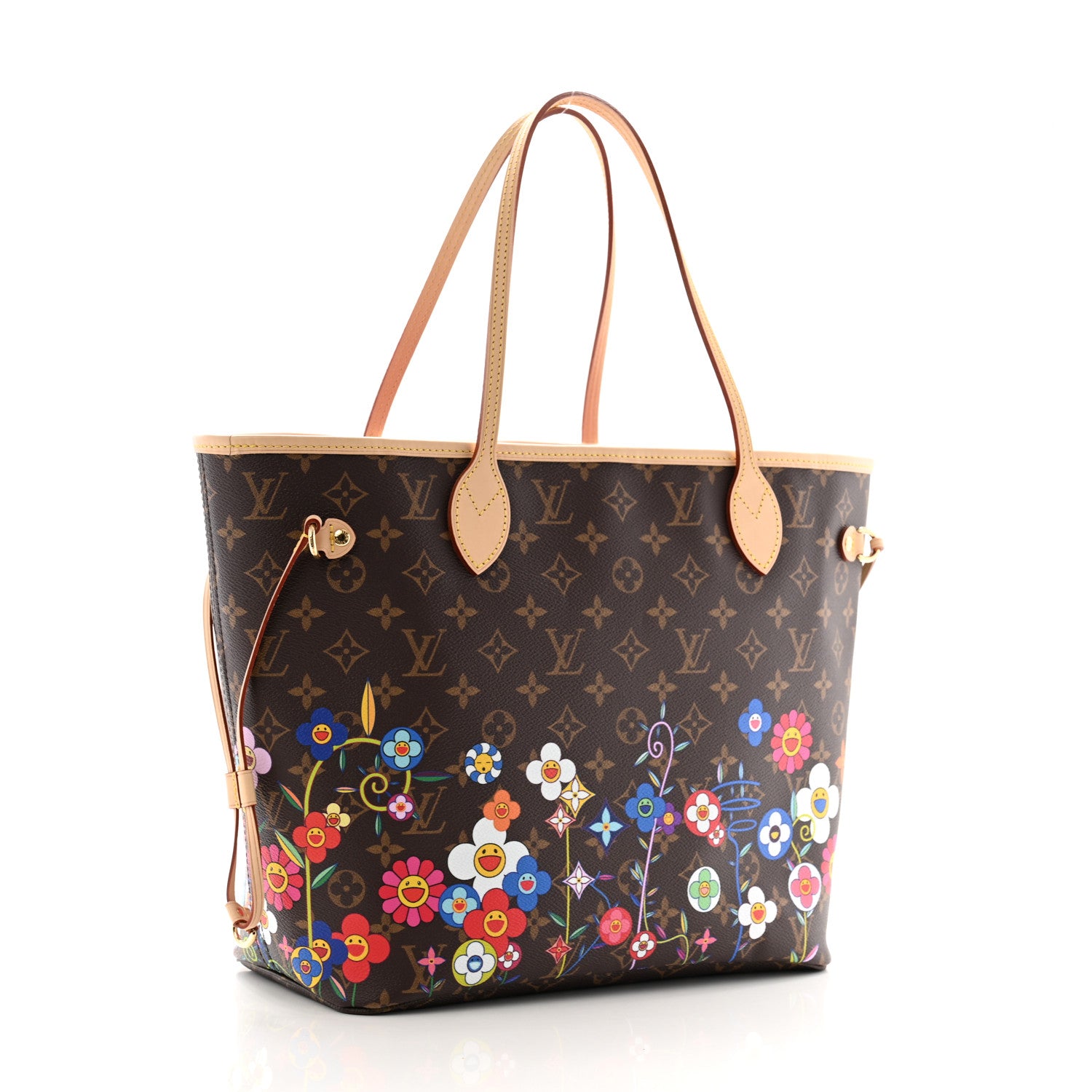 Louis Vuitton LV X TM Monogram Flowers Neverfull MM 4 of 10