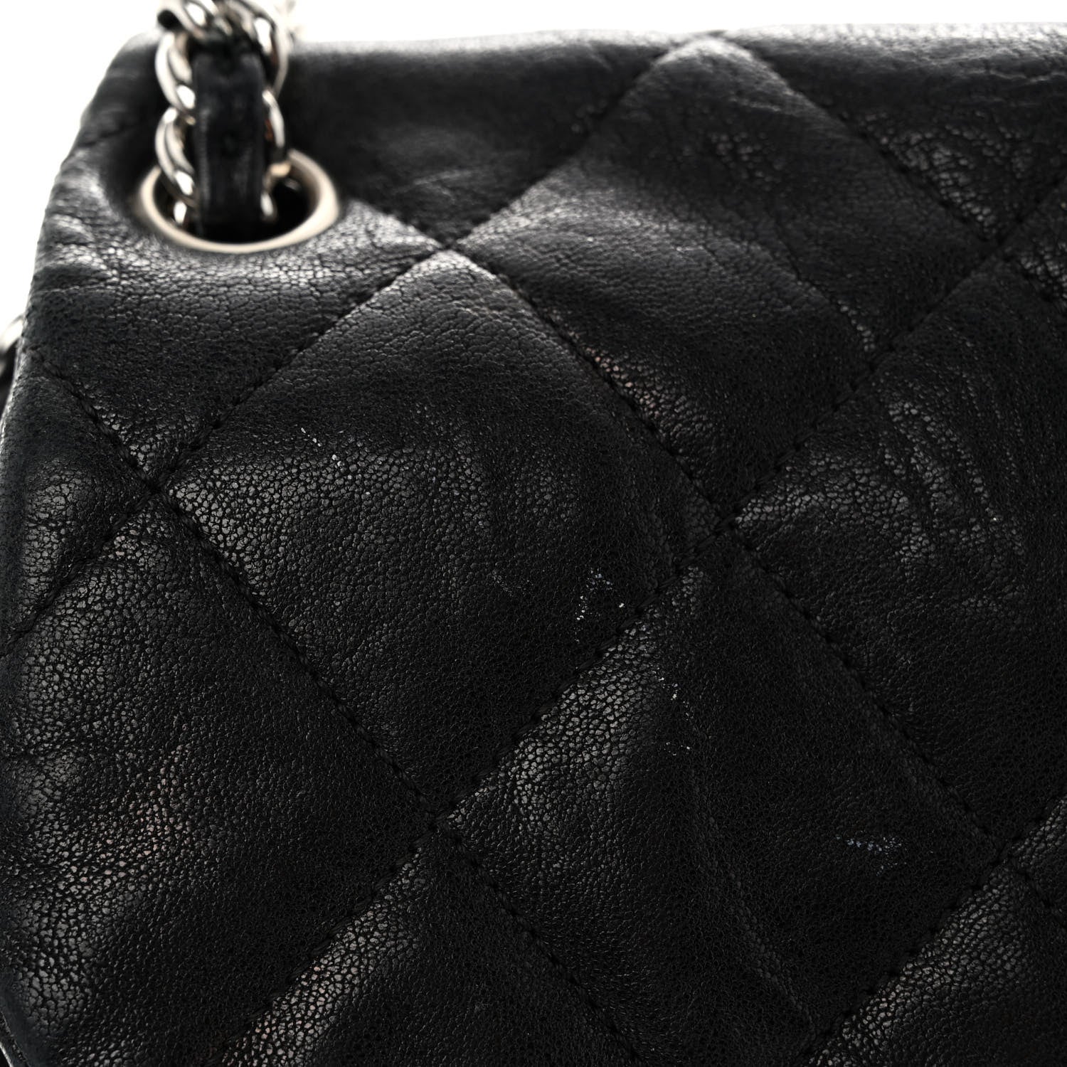 Chanel Washed Lambskin Quilted Medium Chain Around Messenger Black 11 of 11