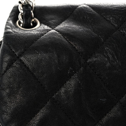 Chanel Washed Lambskin Quilted Medium Chain Around Messenger Black 11 of 11