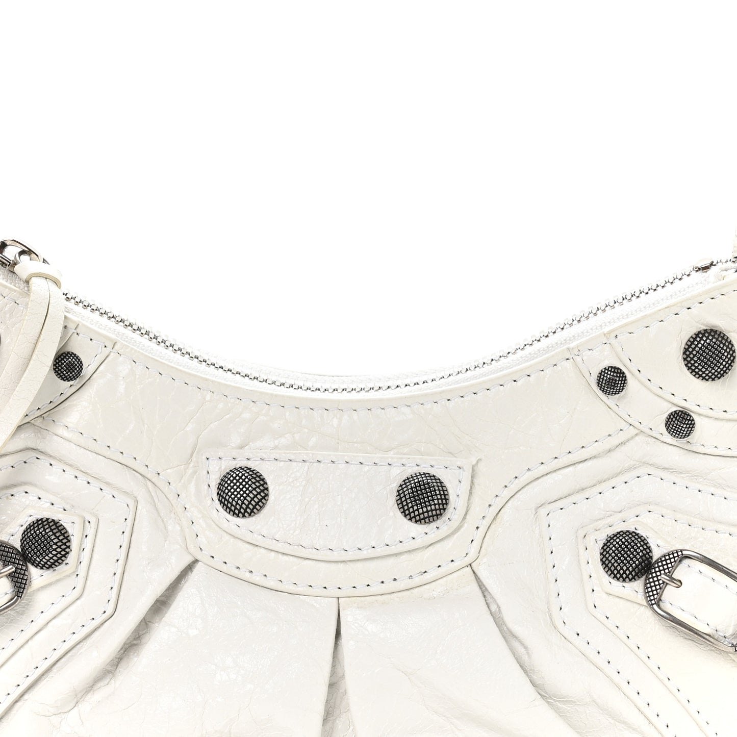 Agneau Arena Le Cagole Shoulder Bag XS Optic White