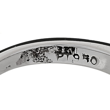 Tiffany Platinum Diamond 3mm Tiffany Forever Half Circle Band Ring 46 3.75 5 of 6