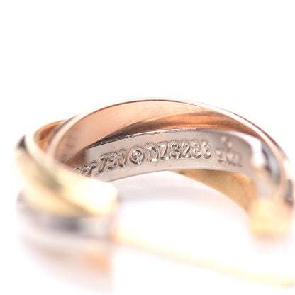 Cartier 18K Pink Yellow White Gold Small Trinity Hoop Earrings 4 of 5