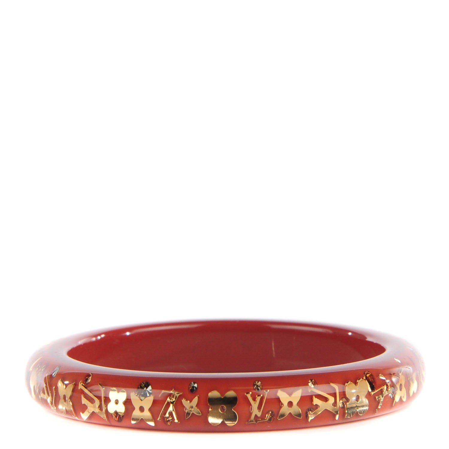 Louis Vuitton Resin Swarovski PM Inclusion Bracelet M Caramel 1 of 5