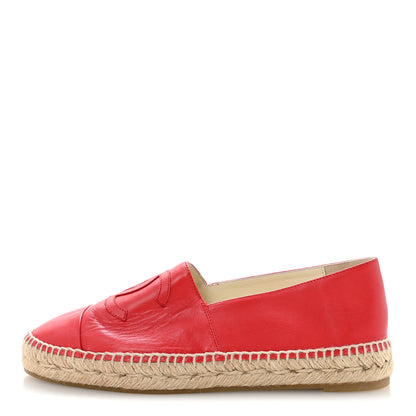 Chanel Lambskin CC Espadrilles 39 Red 1 of 9
