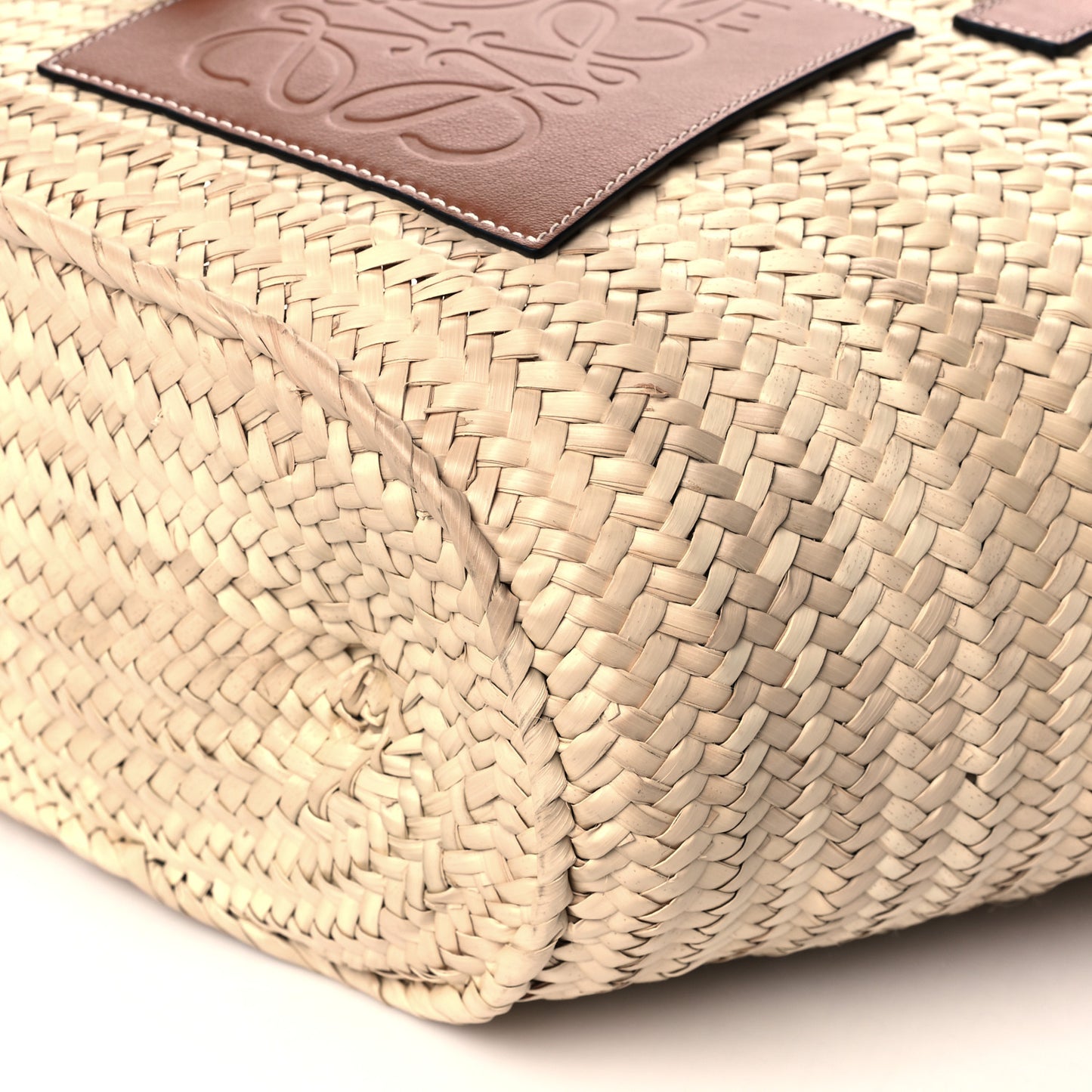 Raffia Basket Tote Bag Natural Tan