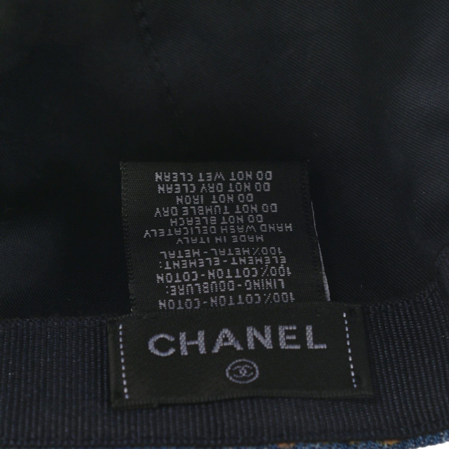 Chanel Denim Mood Cap Hat Blue 8 of 8
