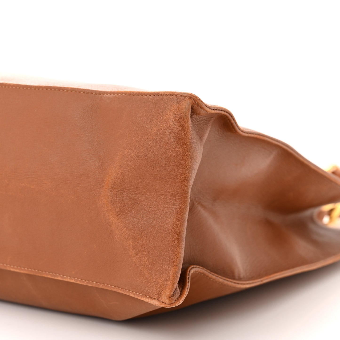 Lambskin Jumbo CC Shoulder Bag Brown