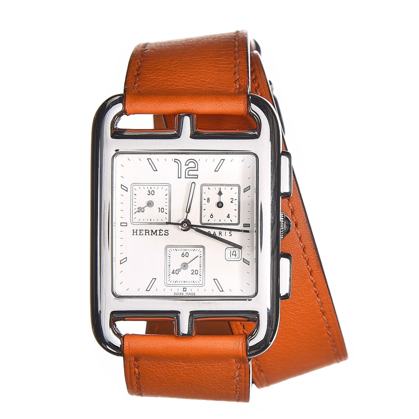 Stainless Steel Swift 31mm Cape Cod Double Tour Chrono Quartz Watch Orange