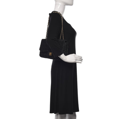 Chanel Woven Nylon Medium Single Flap Black 2 of 11