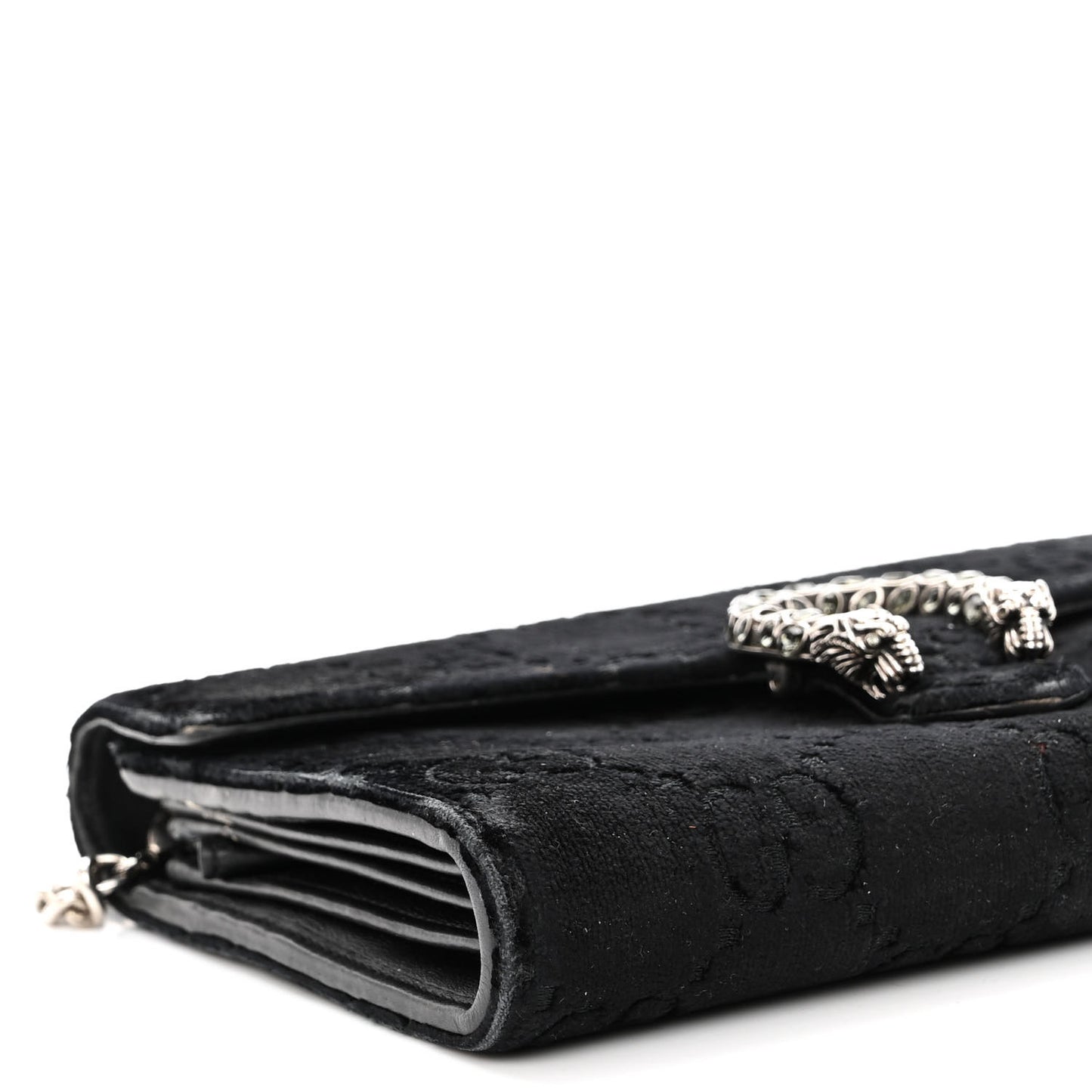 Velvet GG Monogram Mini Dionysus Chain Wallet Blue Beige Black
