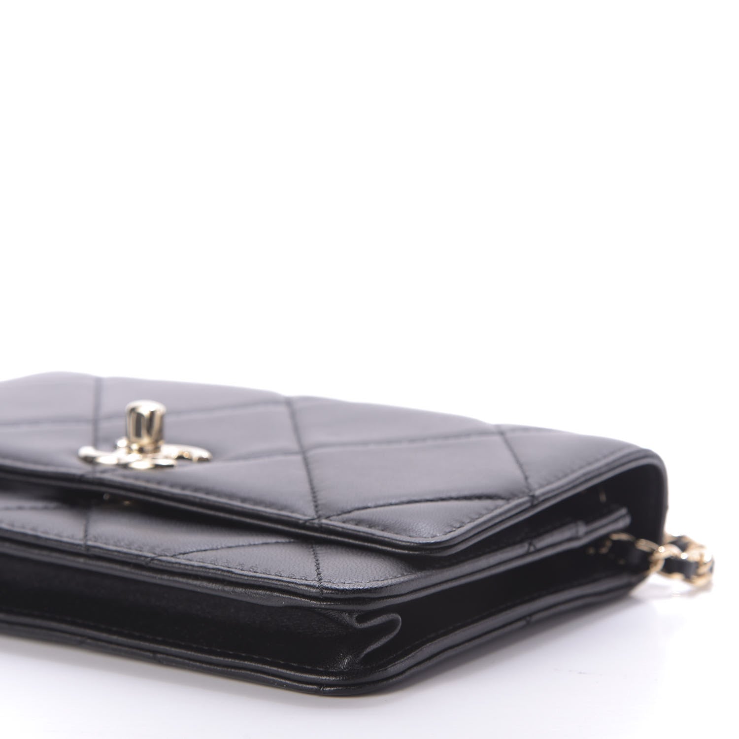 Chanel Lambskin Quilted Trendy CC Wallet On Chain WOC Black 7 of 11