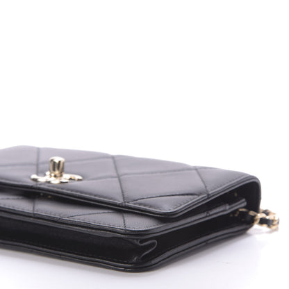 Chanel Lambskin Quilted Trendy CC Wallet On Chain WOC Black 7 of 11