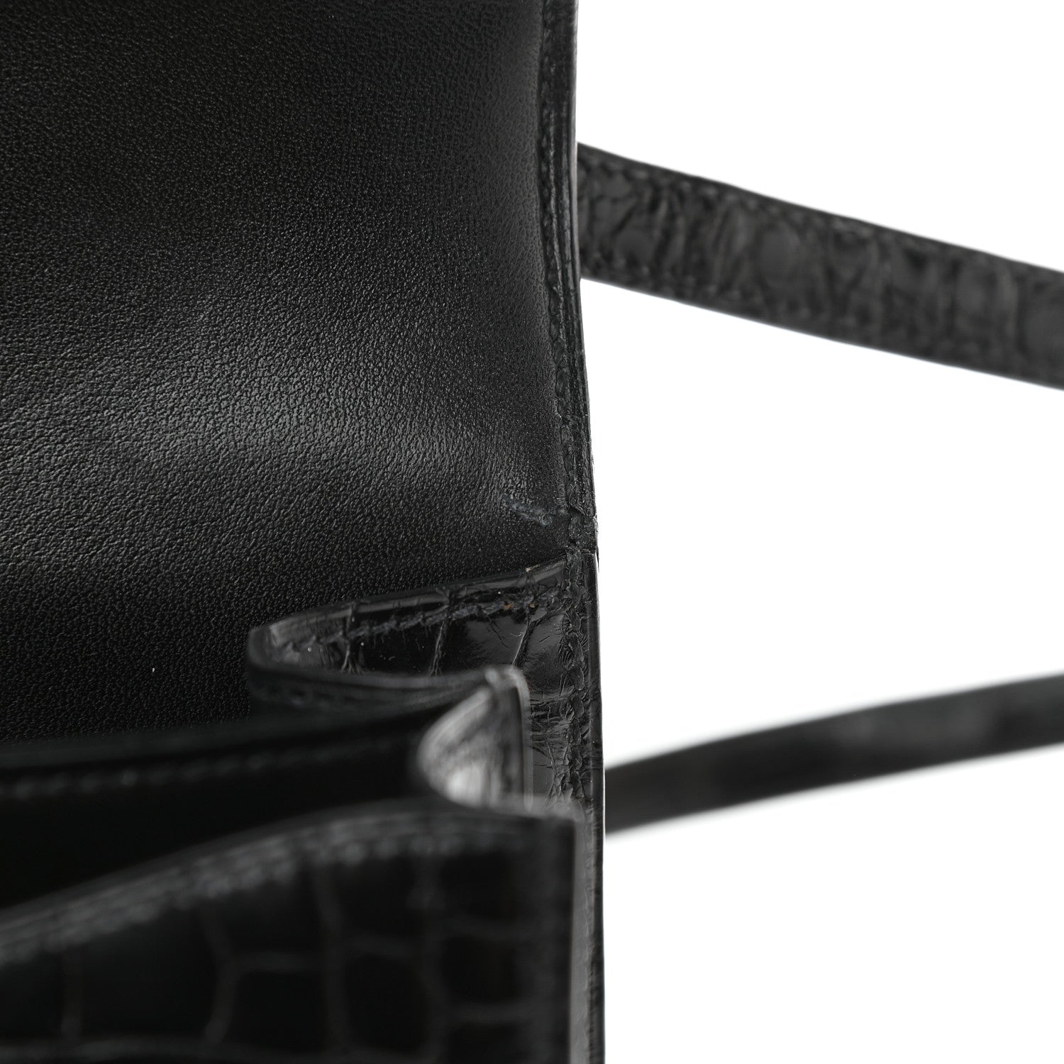 Hermes Shiny Alligator Constance 18 Black 11 of 12