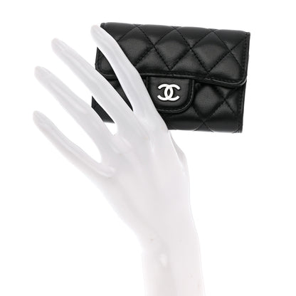 Chanel Lambskin Quilted 4 Key Holder Black 2 of 10